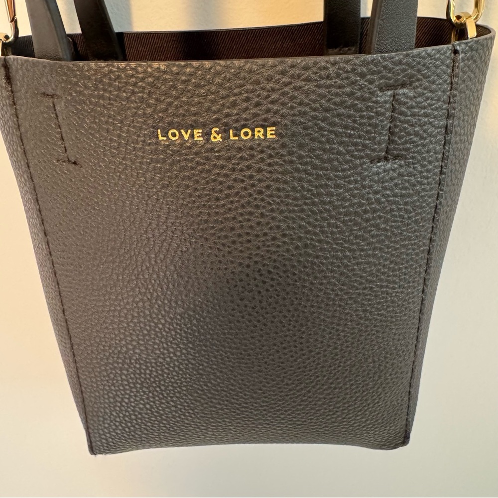 LOVE & LORE Small Crossbody Bag Black Faux Leather